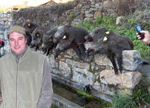 Uno, dos, tres, cuatro, cinco, seis, siete..... los jabal�s que abati� Abel Gonz�lez (Abel�n)