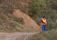 Benjam&iacute;n en su puesto de tiro, siempre atento