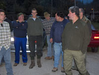 Algunos de los componentes de la cuadrilla 103 antes de comenzar la cacer&iacute;a