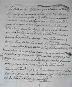 Manuscrito de Don Fernando G&oacute;mez donde reclama el pago de un Censo a la villa de San Salvador (Palencia)