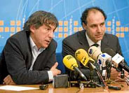 Javier G&oacute;mez junto a Ignacio Diego